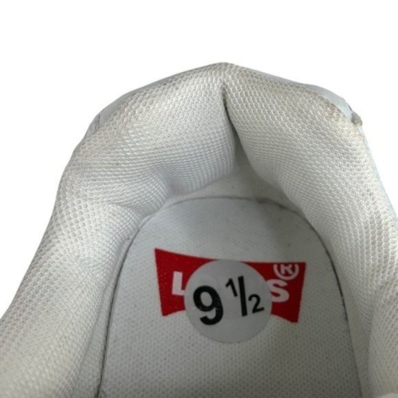 Levi’s White Lace Up Faux Leather Sneakers - Picture 6 of 8